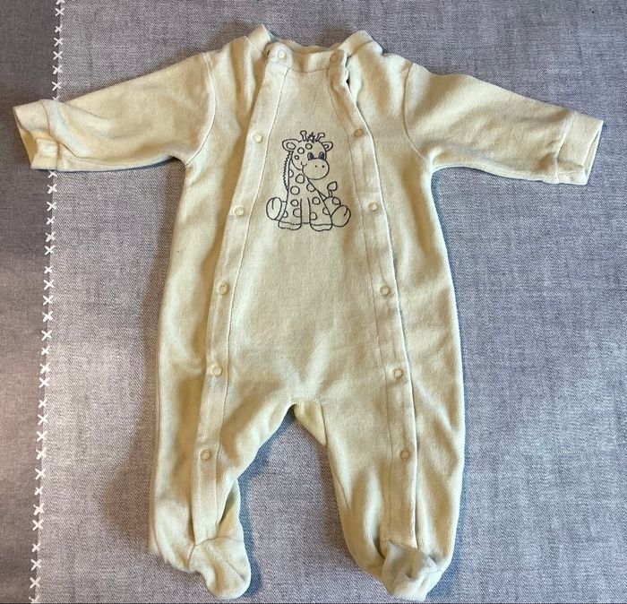 Grenouillère velours ras 3 mois