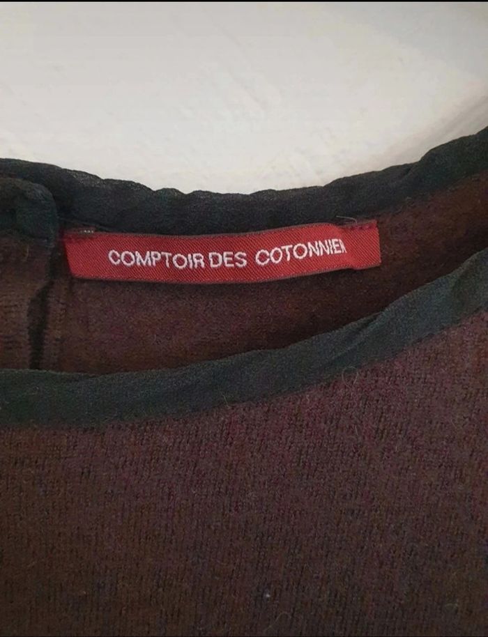 Pull marron noir comptoir des cotonniers taille xs - photo numéro 3