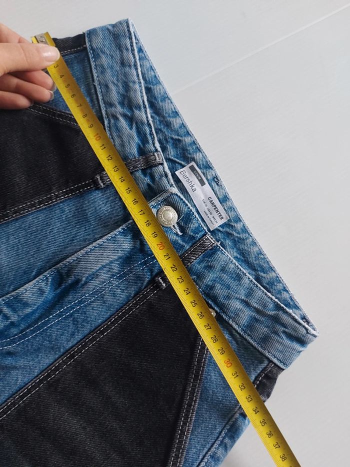 Jean bicolore jambes larges taille 34 - photo numéro 9