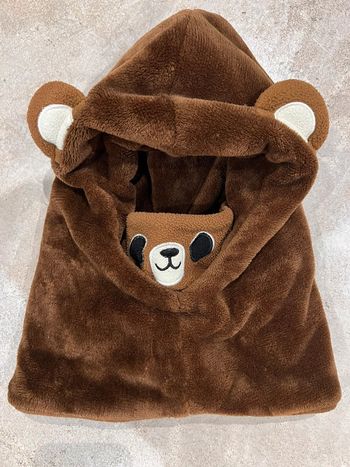 Lot de 2 bonnets / cagoules ourson pour enfants