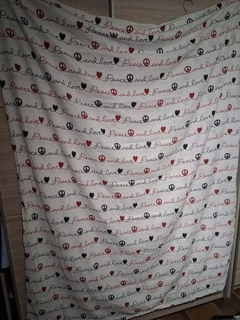 Housse de couette 1 personne ado love coeur