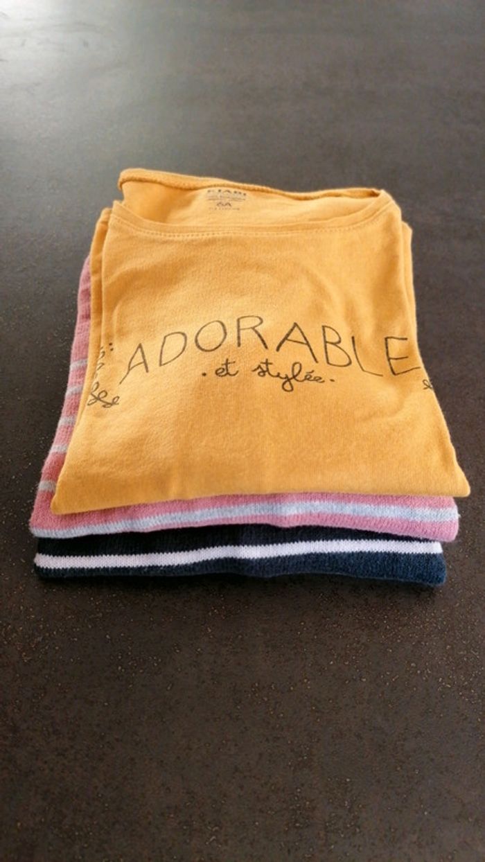 Lot 2 pulls légers+1tee shirt ML - photo numéro 2