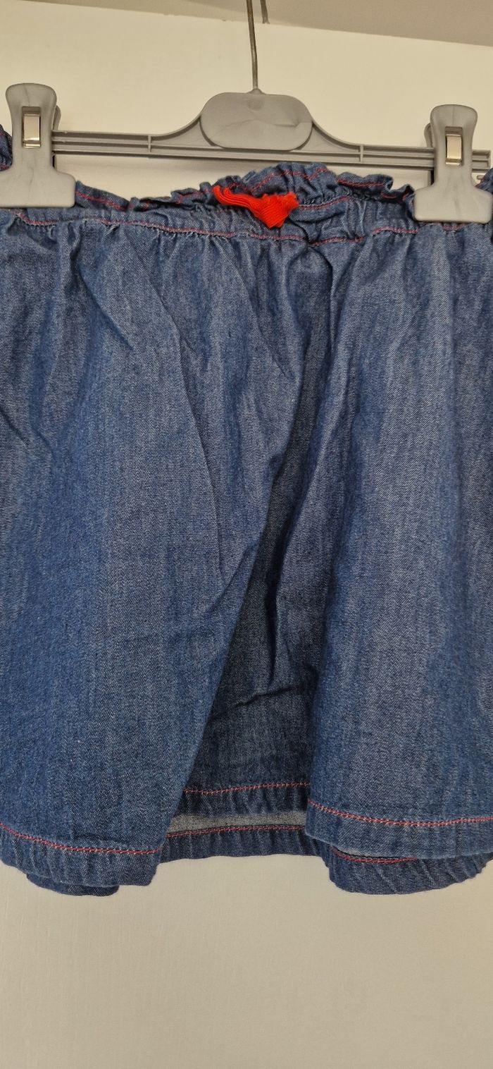 Jupe effet jeans taille 6ans - photo numéro 4