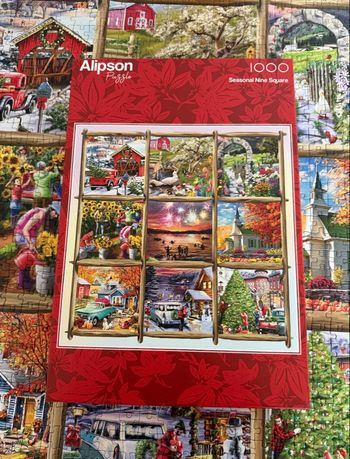 Puzzle complet de 1000 pièces très bon état 9 scènes des 4 différentes saisons