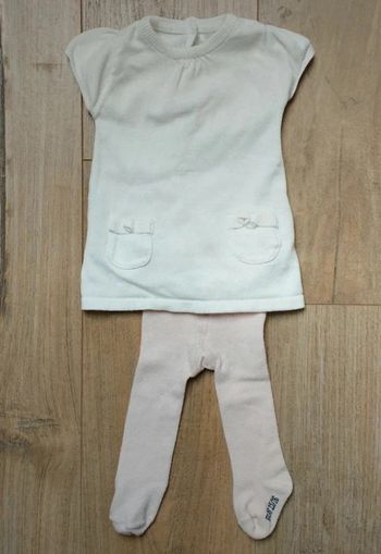 Ensemble robe/ tunique et collants 1 mois
