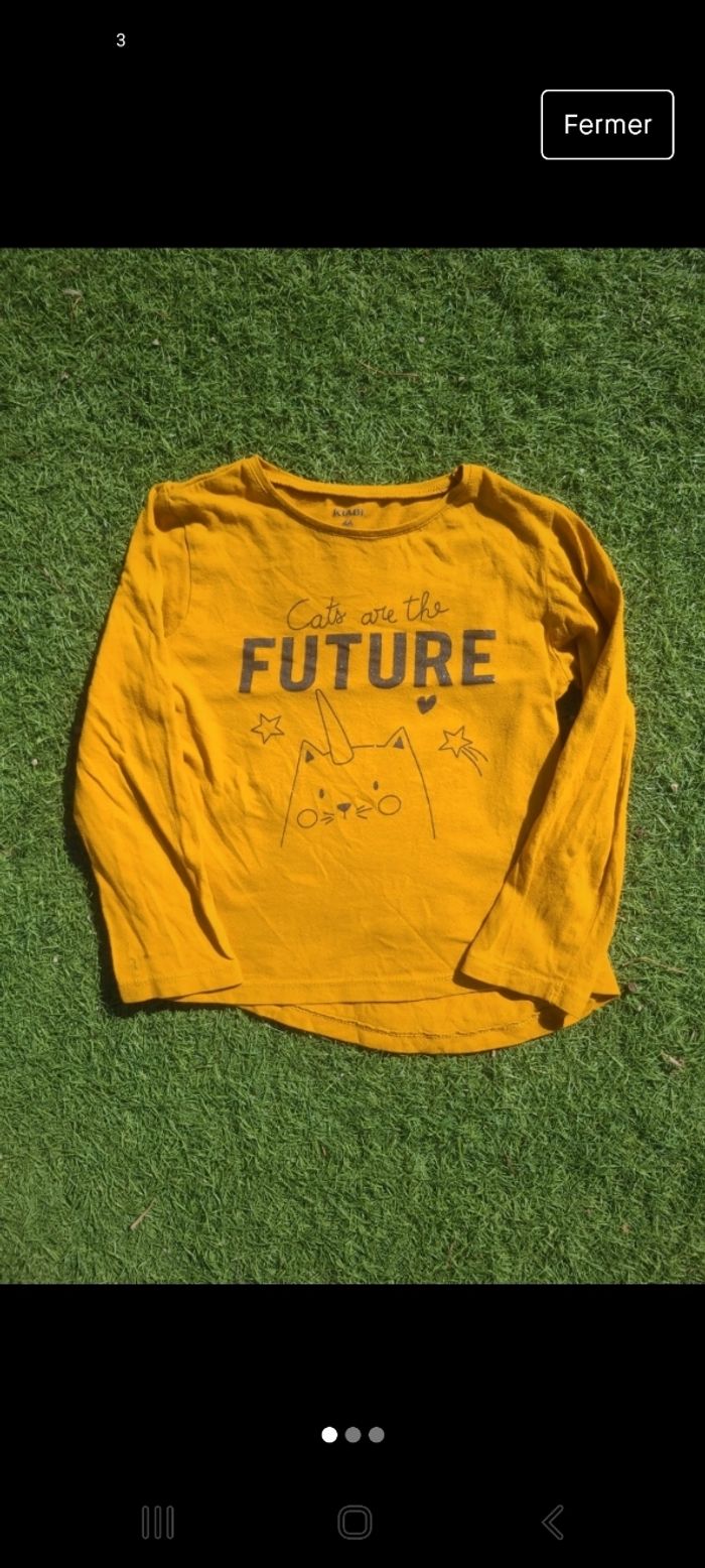 Tee-shirt manche longue fille 4 ans