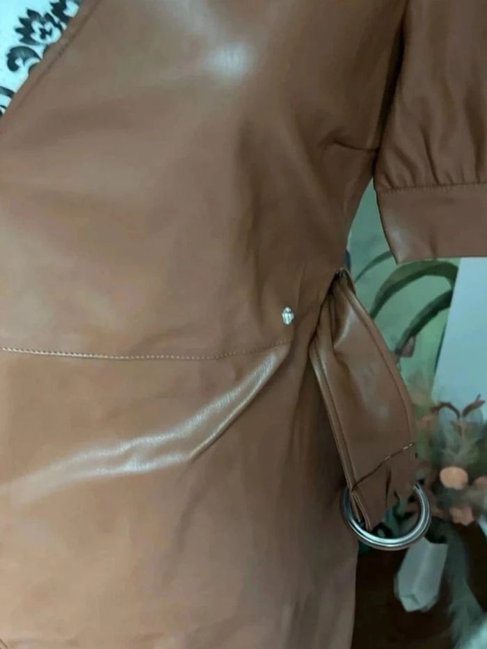 Robe portefeuille simili-cuir marron - photo numéro 11