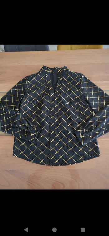 Chemisier blouse noir et doré neuf taille M