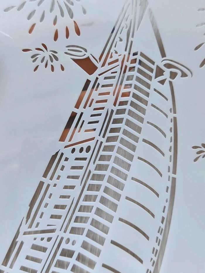 Grand Pochoir A4 de la tour Burj al-Arab à Dubaï - photo numéro 3