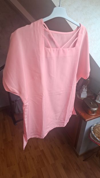 Tunique manche courte rose