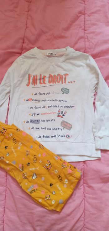 Pyjamas Gémo taille 3 ans