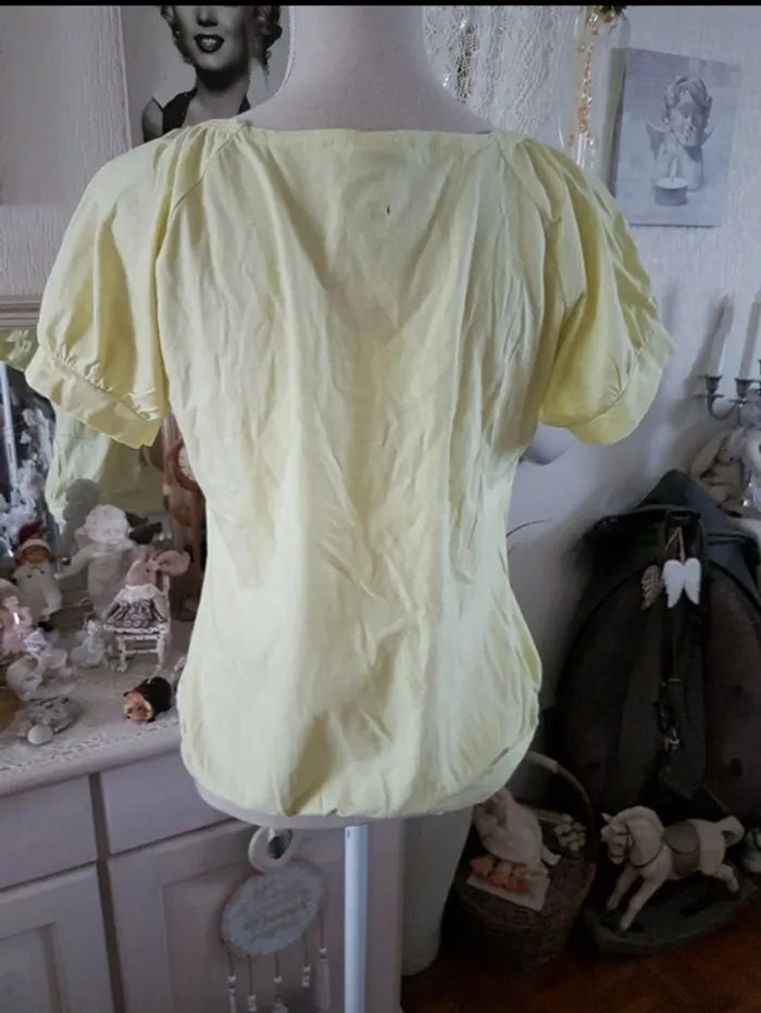 Haut jaune clair Camaieu Taille 3 Neuf - photo numéro 5