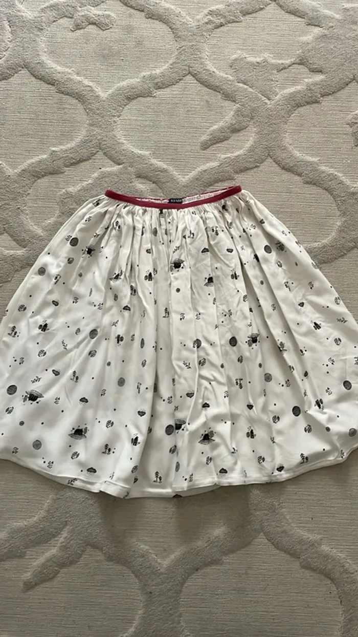 Jupe blanche imprimée - KIABI - 8 ans (126-131 cm)