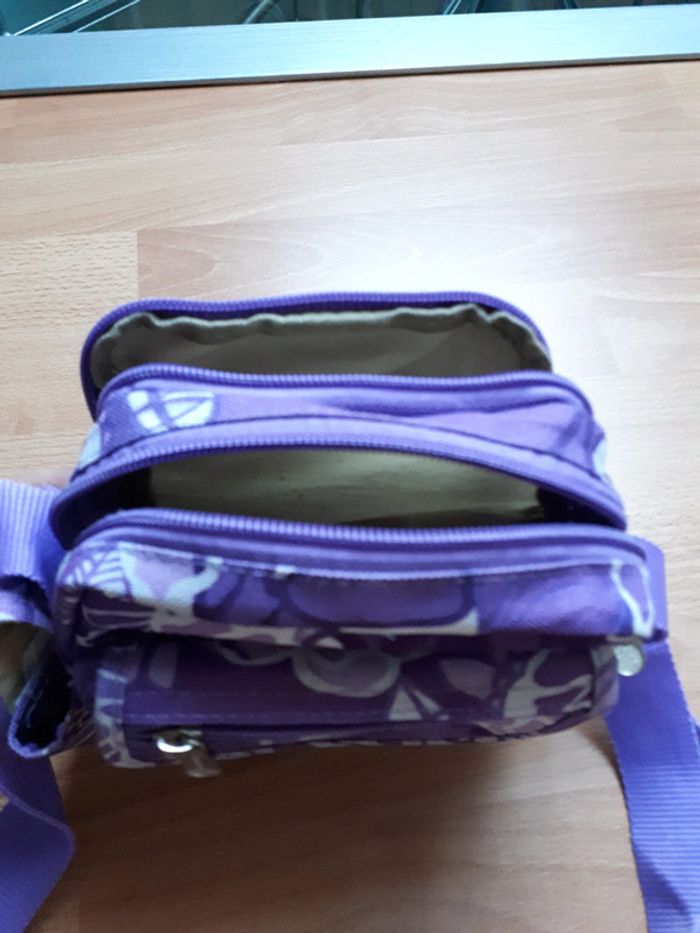 Sac pochette bandoulière violet - photo numéro 3
