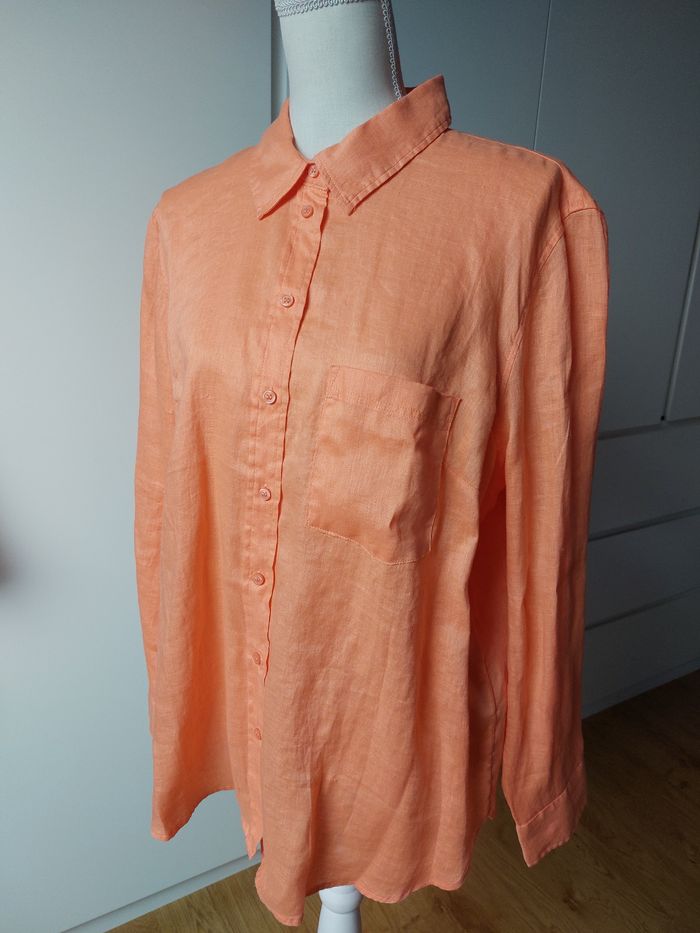 Très jolie chemise en lin orange