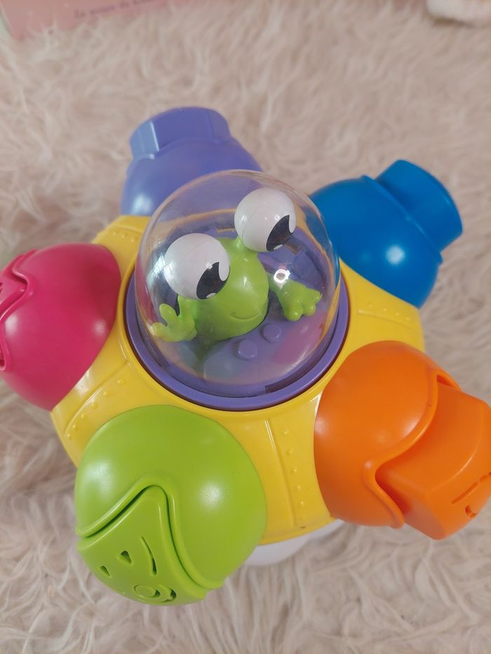 Tomy toomies Toupie pop forme ma Soucoupe Volante jouet eveil bébé TBE 🛸 - photo numéro 4