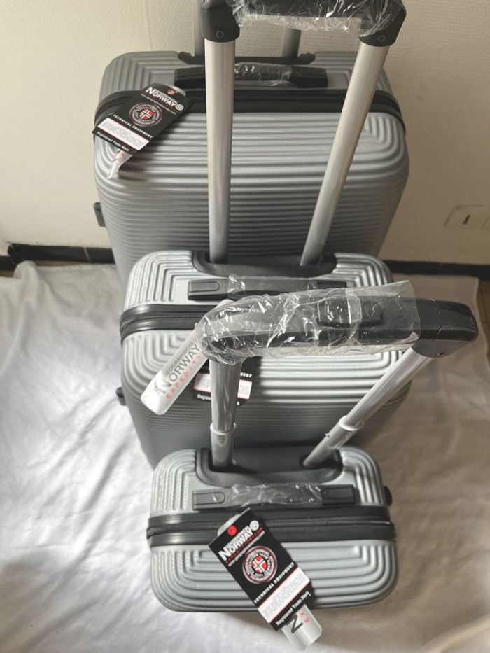 Set 3 valises rigides Geographical Norway gris à 4 roulettes, 1 valise à cabine 20 pouces, 1 moyenne - photo numéro 8