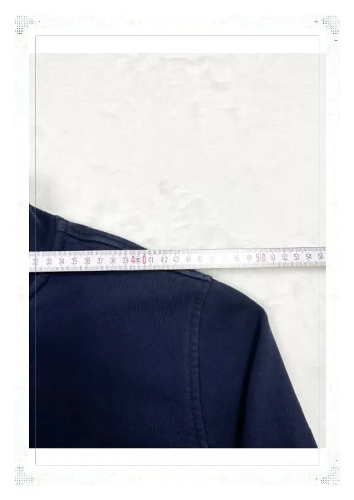 Lacoste veste bleu marine homme taille L coton zip sans capuche - photo numéro 9