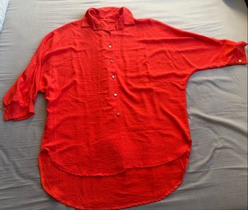 Chemise orange, Taille unique