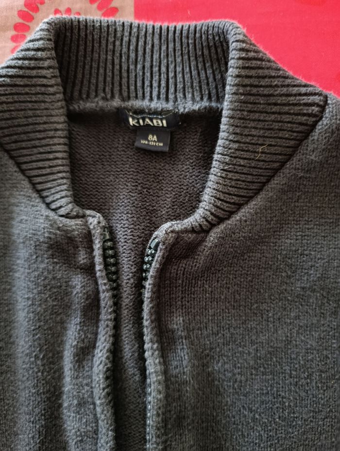 Gilet Kiabi bleu  8 ans - photo numéro 2