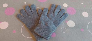 Jolis gants neufs C&A femme gris foncé taille unique extensibles