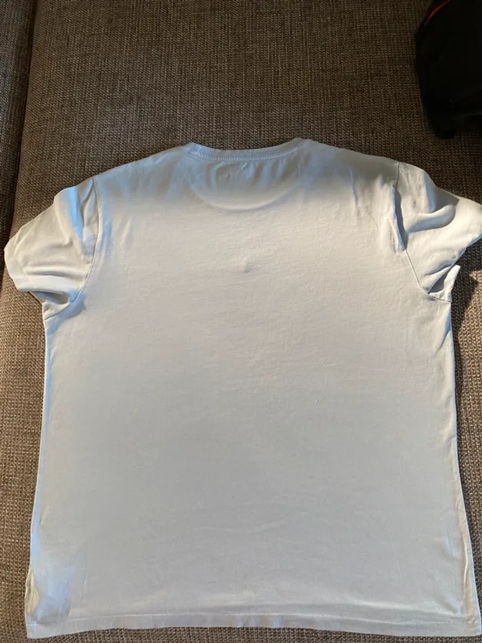 T-shirt Ralph Lauren Homme Bleu pâle Logo brodé centré Taille L - photo numéro 4