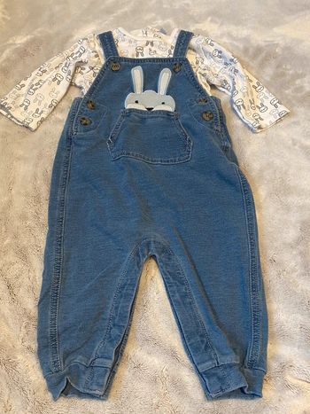 Ensemble salopette 6 mois lapin