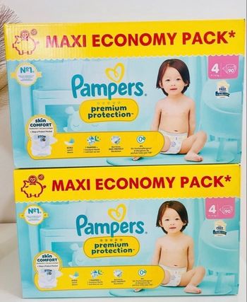 180 Couches Pampers Premium Protection taille 4