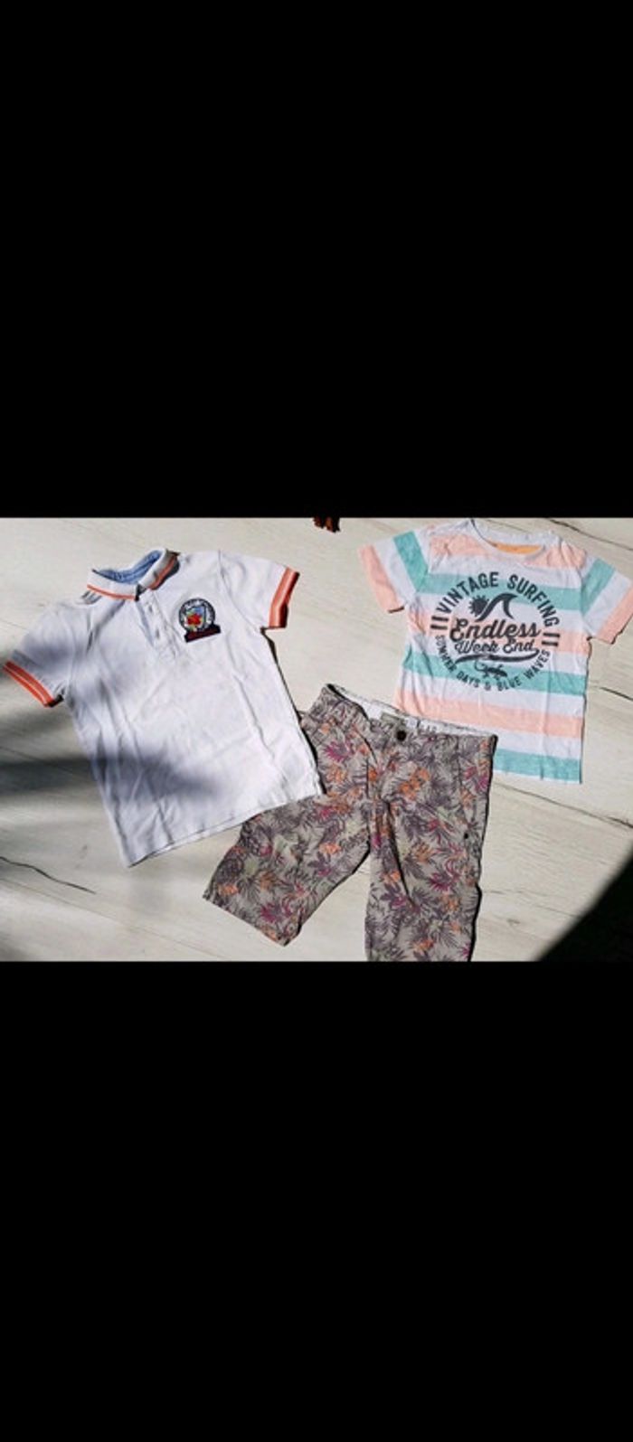 Superbe lot 3 pièces pastel garçon 6 ans ikks okaidi