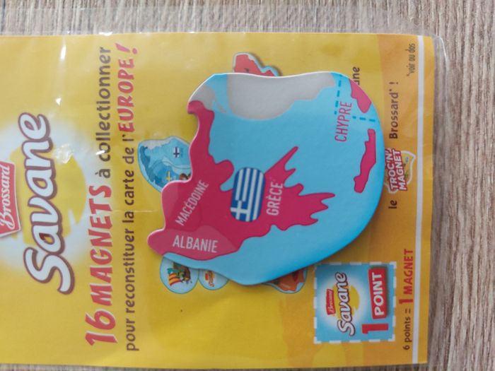 Magnet Brossard carte d'Europe Grèce Macédoine Albanie - photo numéro 2
