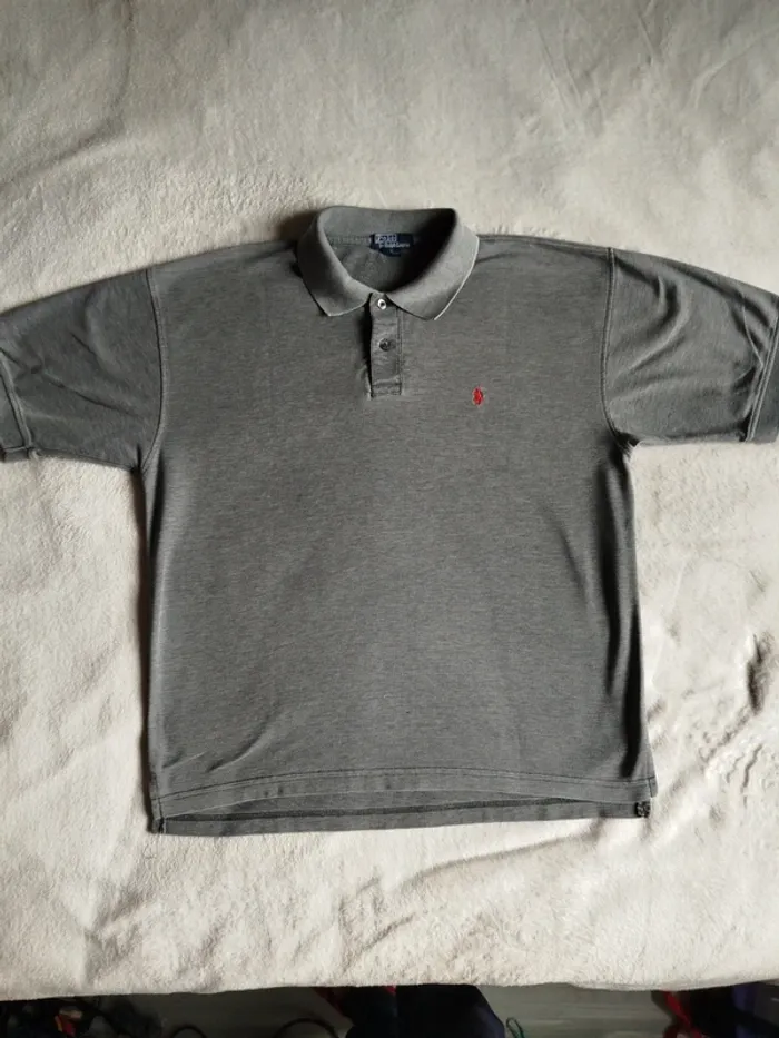 Polo vintage gris Ralph Lauren gris taille XL - photo numéro 4