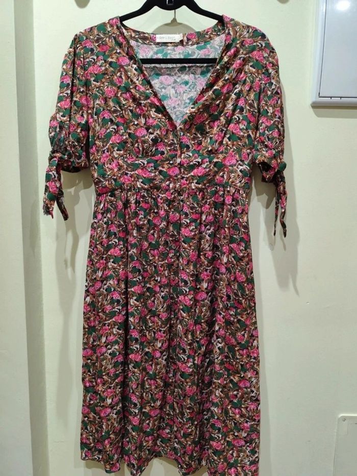 Vestido estampado See U Soon talla S( ver medidas).Robe imprimée See U Soon taille S (voir mesures).