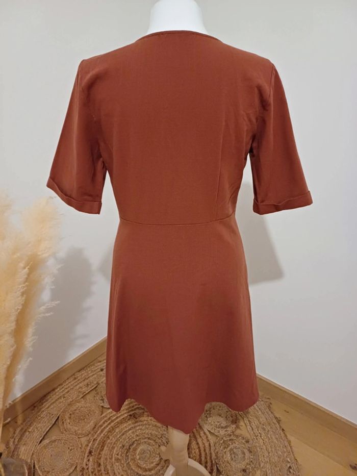 Robe boutonnée couleur rouille Gina Tricot taille S 36 - photo numéro 7
