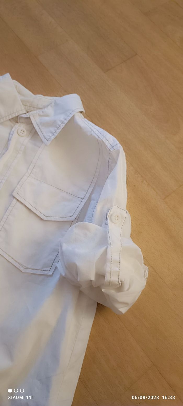 Chemise garçon taille 4 ans blanche - photo numéro 4
