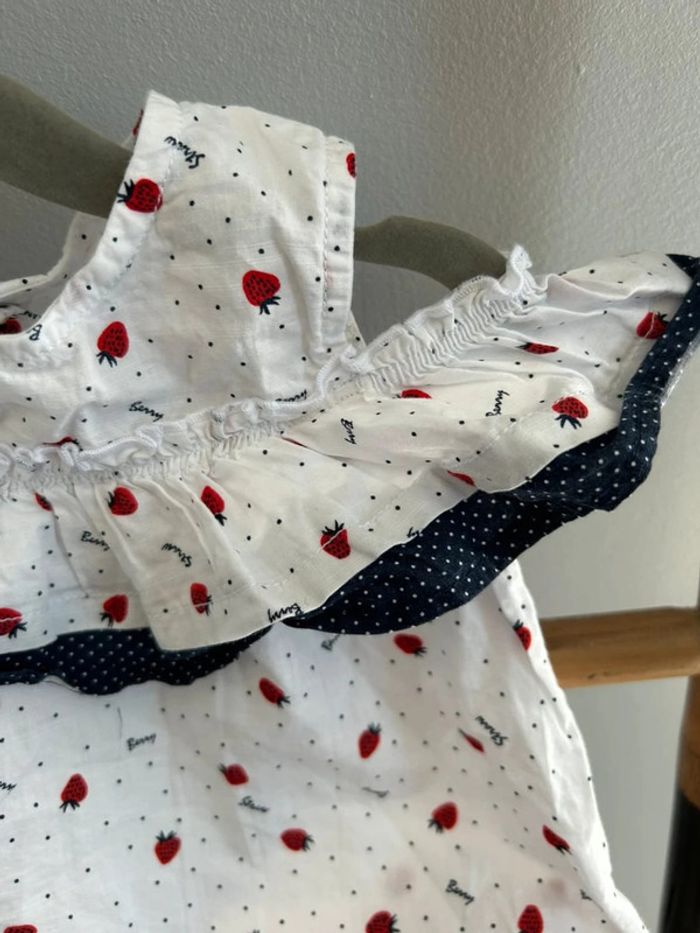 Blouse fraise été / orchestra - 9 mois - photo numéro 3