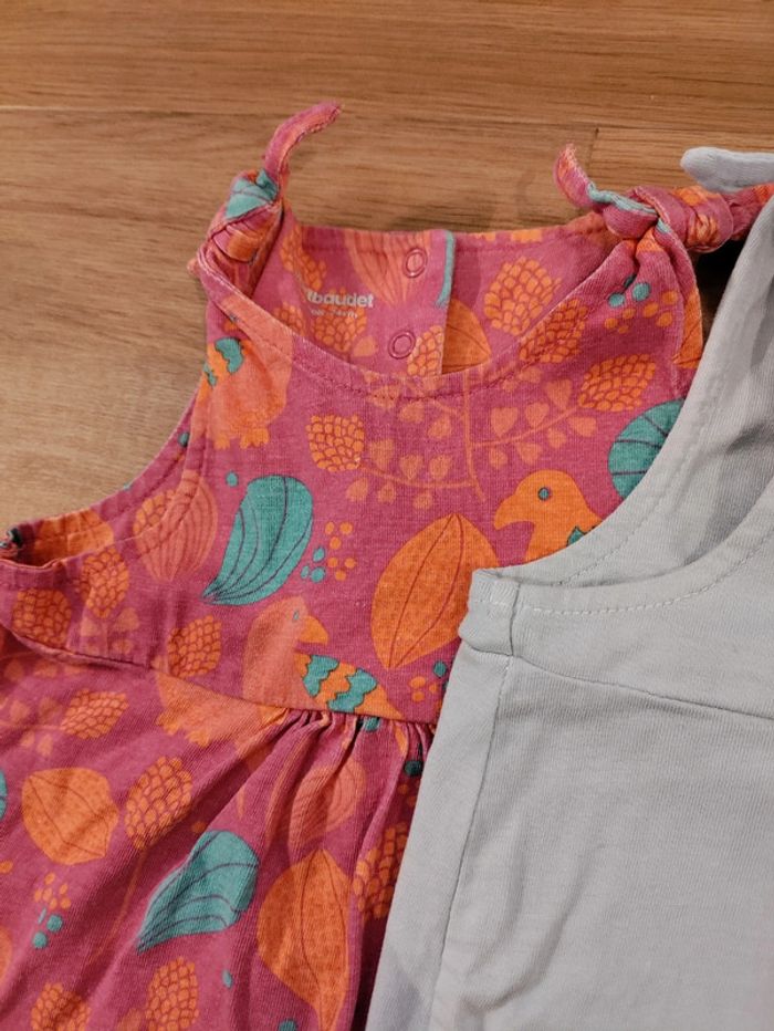 Lot de 2 barboteuses combi short 12 mois 74cm - photo numéro 2