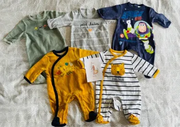 Lot de 5 pyjamas garçon - Taille 1 mois
