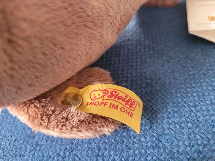 RARE Morse Steiff Peluche collection 20cm océan type Phoque Otarie baleine marron - photo numéro 3