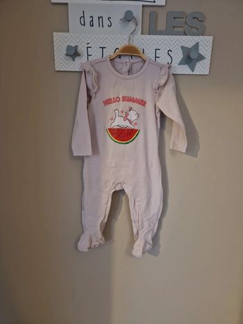 Grenouillère bébé fille 1 pièce rose Marie 100% coton T23mois TBE disney baby