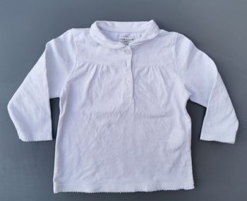 Blouse à col Claudine 18 mois fille cyrillus 
