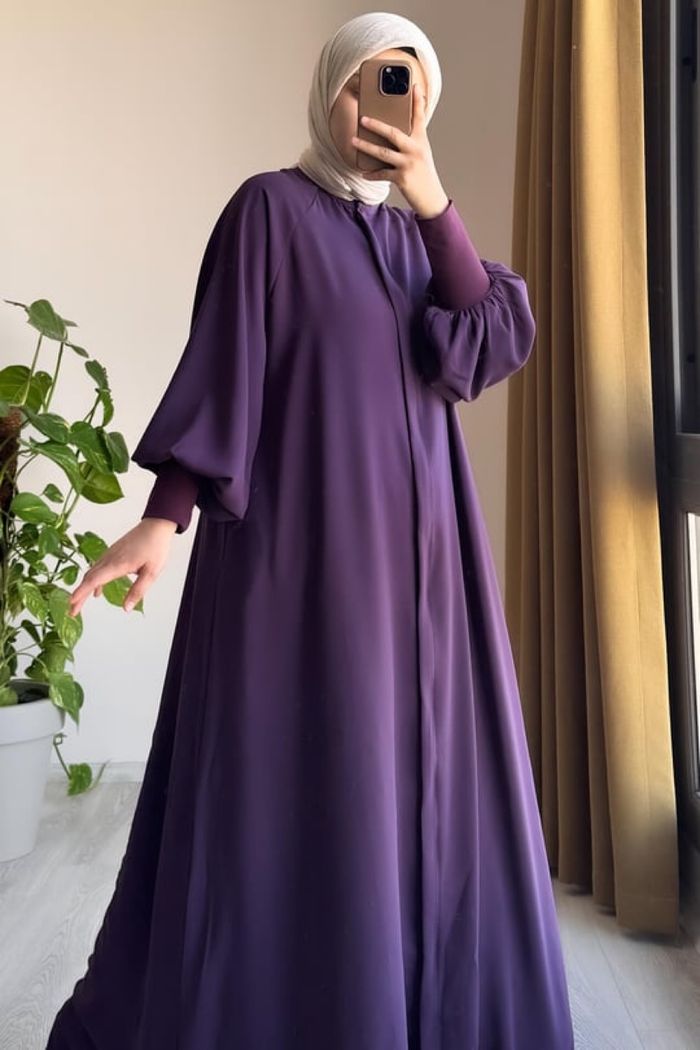 Abaya violet - photo numéro 2