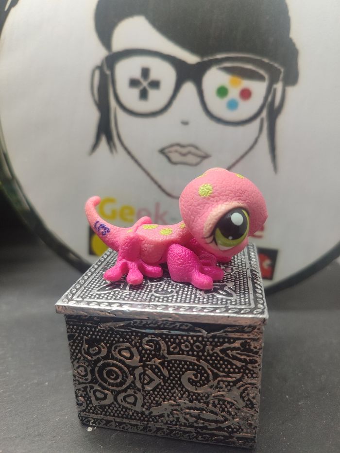 Lps001095 My Littlest Petshop Lps Pet Shop Authentic Gecko Lizard Lézard 1455 - photo numéro 2