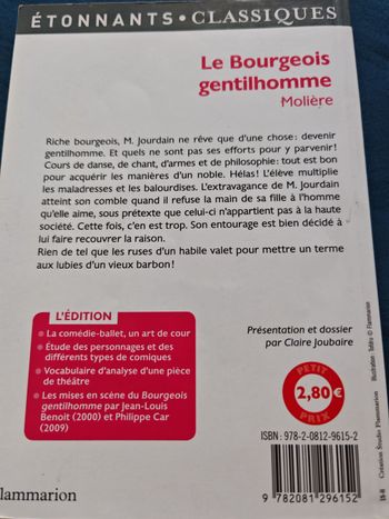 Le Bourgeois Gentilhomme Molière