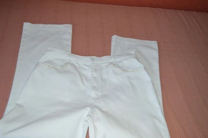 jean taille haute, blanc taille 3