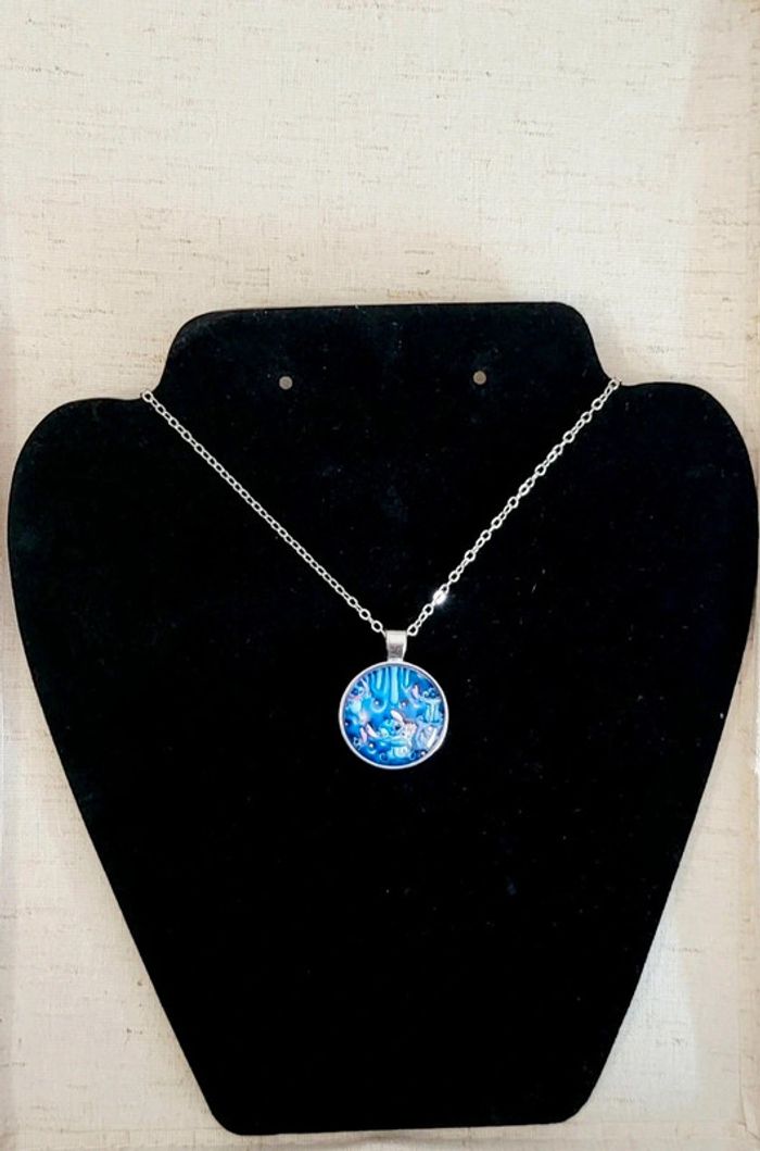 Collier Stitch fond bleu – Étoiles & peluche - photo numéro 2
