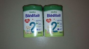 Lot de 2 boîtes Blédilait 2ᵉ Âge – 800 g – DLUO 19/09/2026 – Neuf