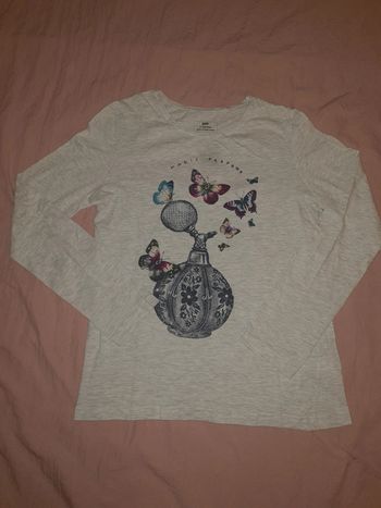 Haut manche longue gris fille