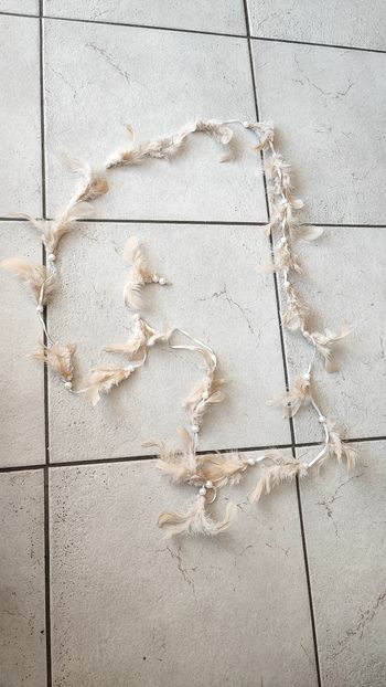 Guirlande plume beige