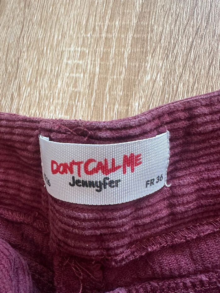 Pantalon bordeaux à velours - photo numéro 5