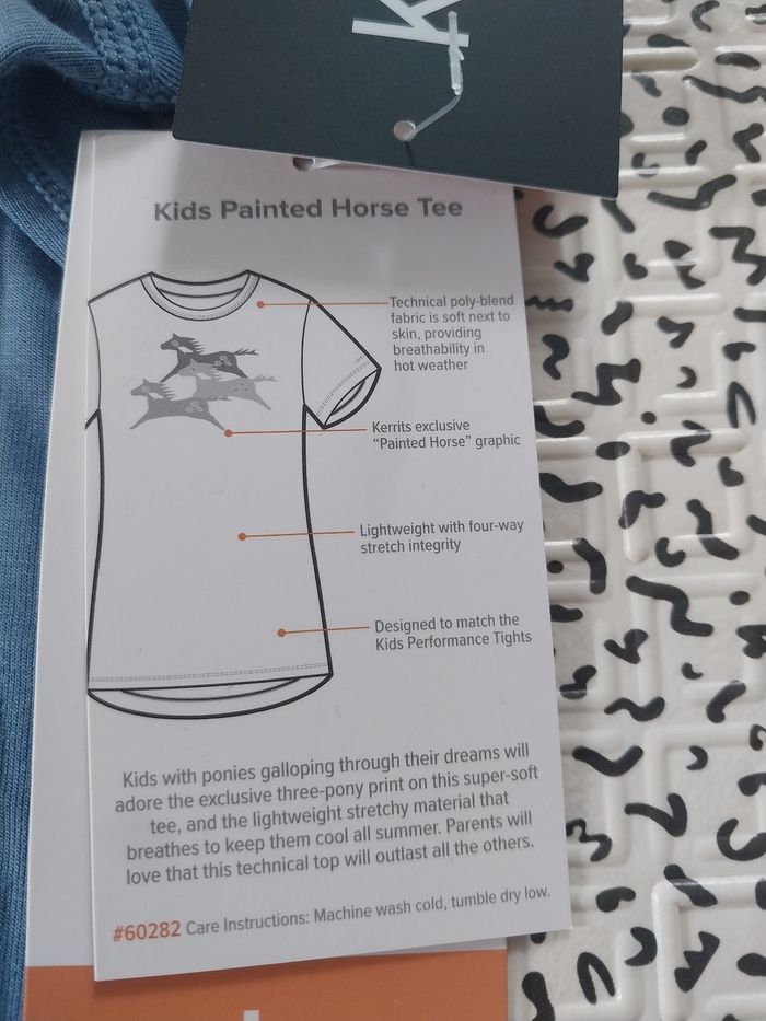 T-shirt équitation enfant Kerrits 🐎 respirant / cheval / Neuf étiqueté - photo numéro 3